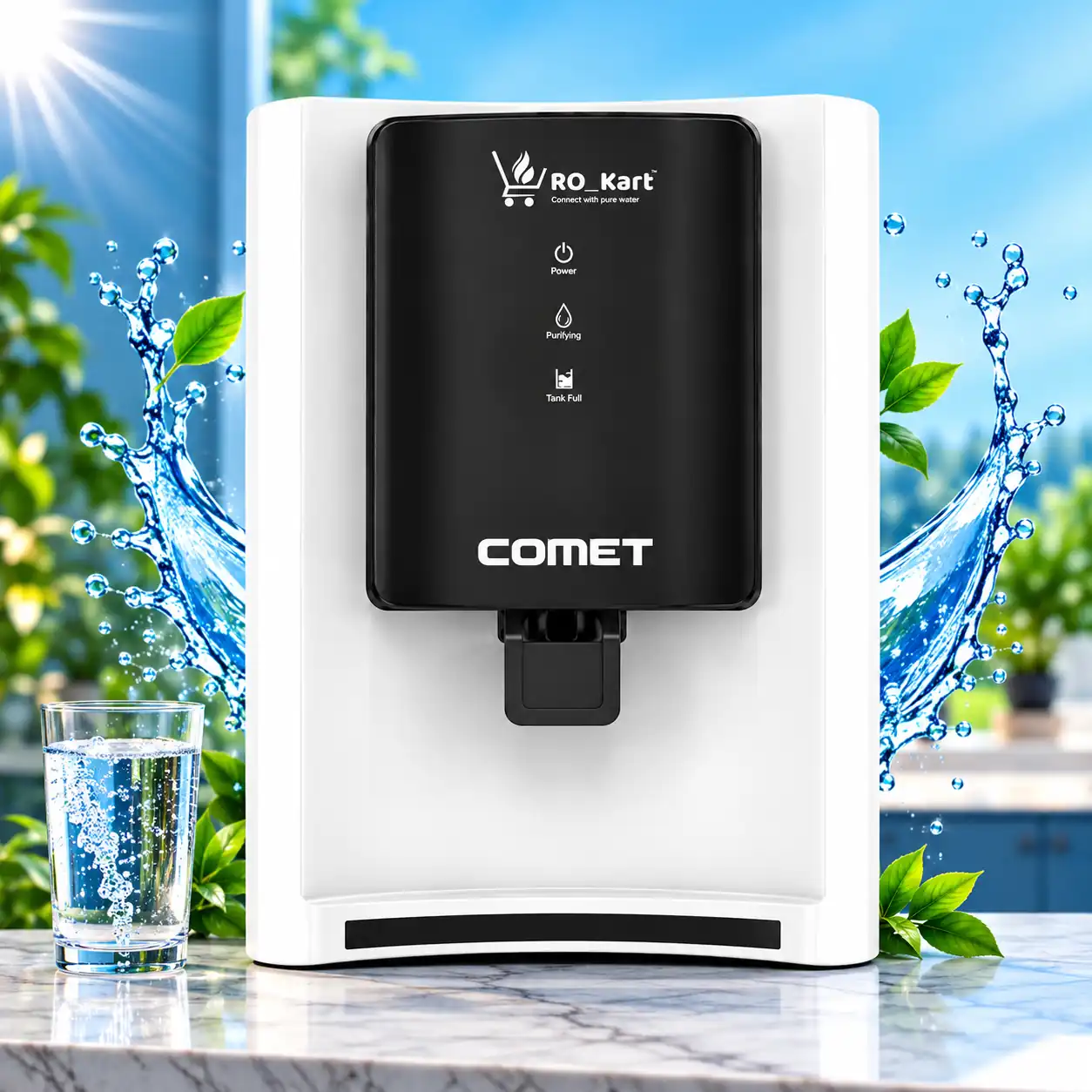 RO_Kart Comet_ Pure Water, Fresh Living Comet RO + UV Water Purifier with Vitamin B12 Technology - Image 1