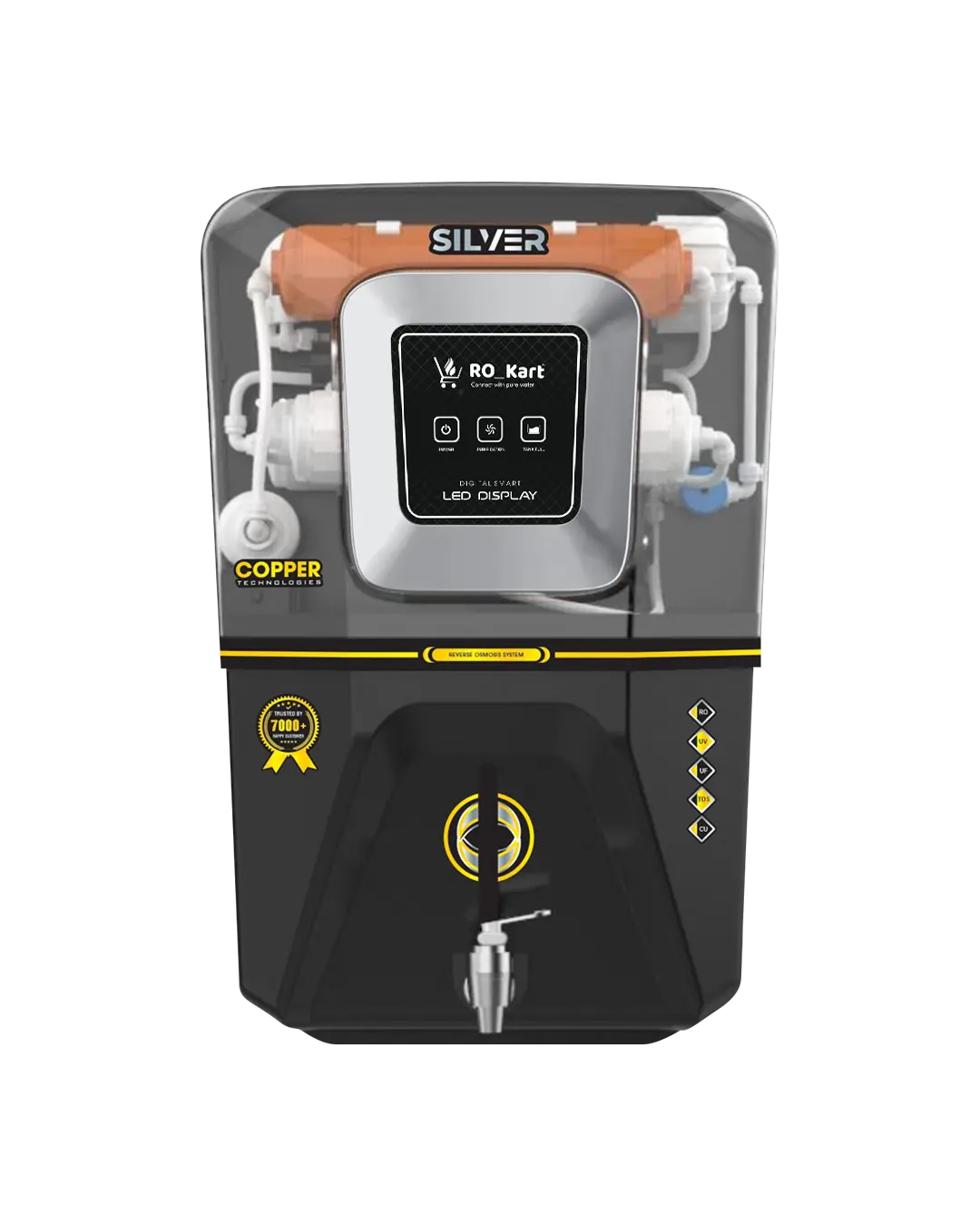 Silver New 2026 Silver RO + UV + TDS + Copper Water Purifier - Image 1