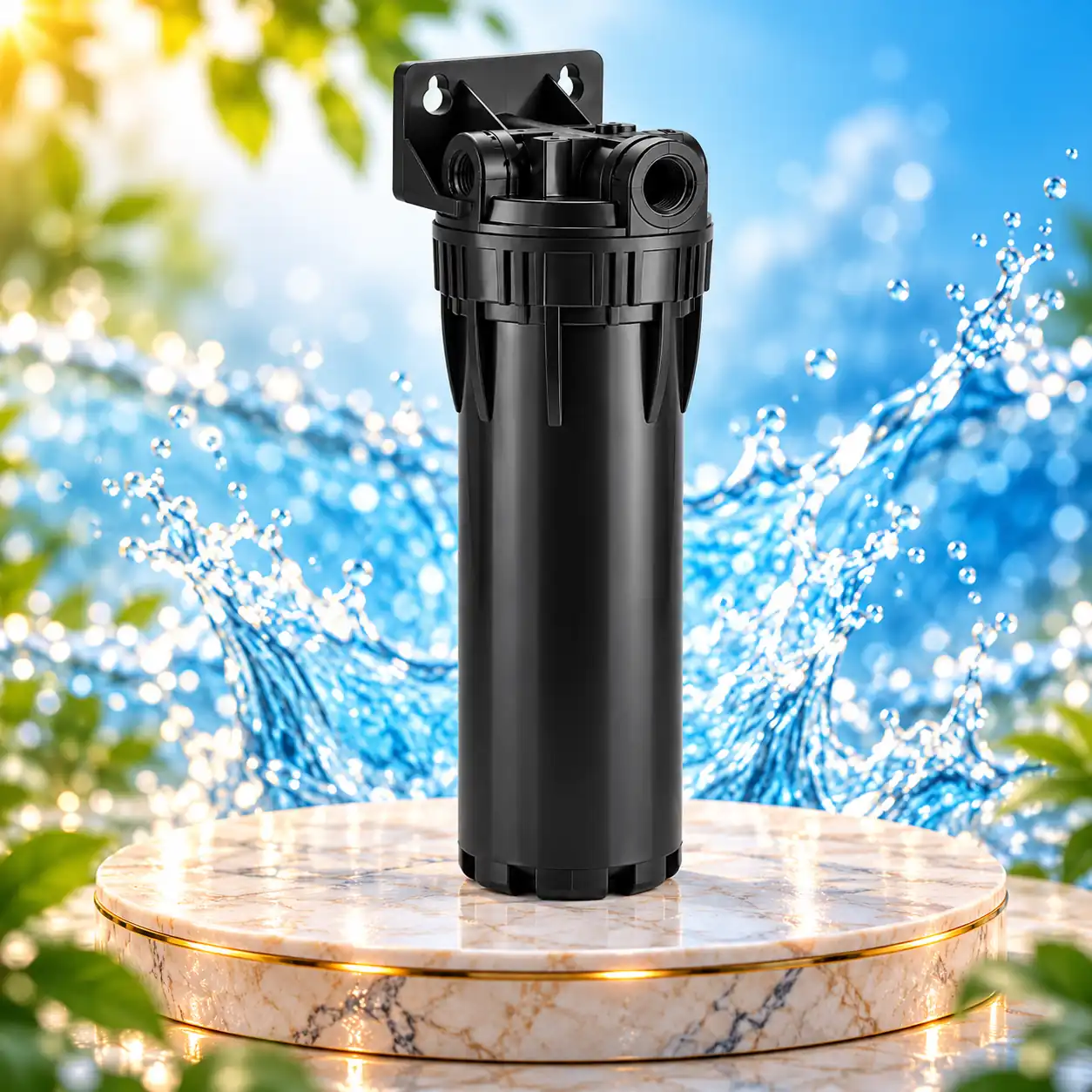 Premium Black Water Filter in Splash 10” Prefilter Boul - Image 1